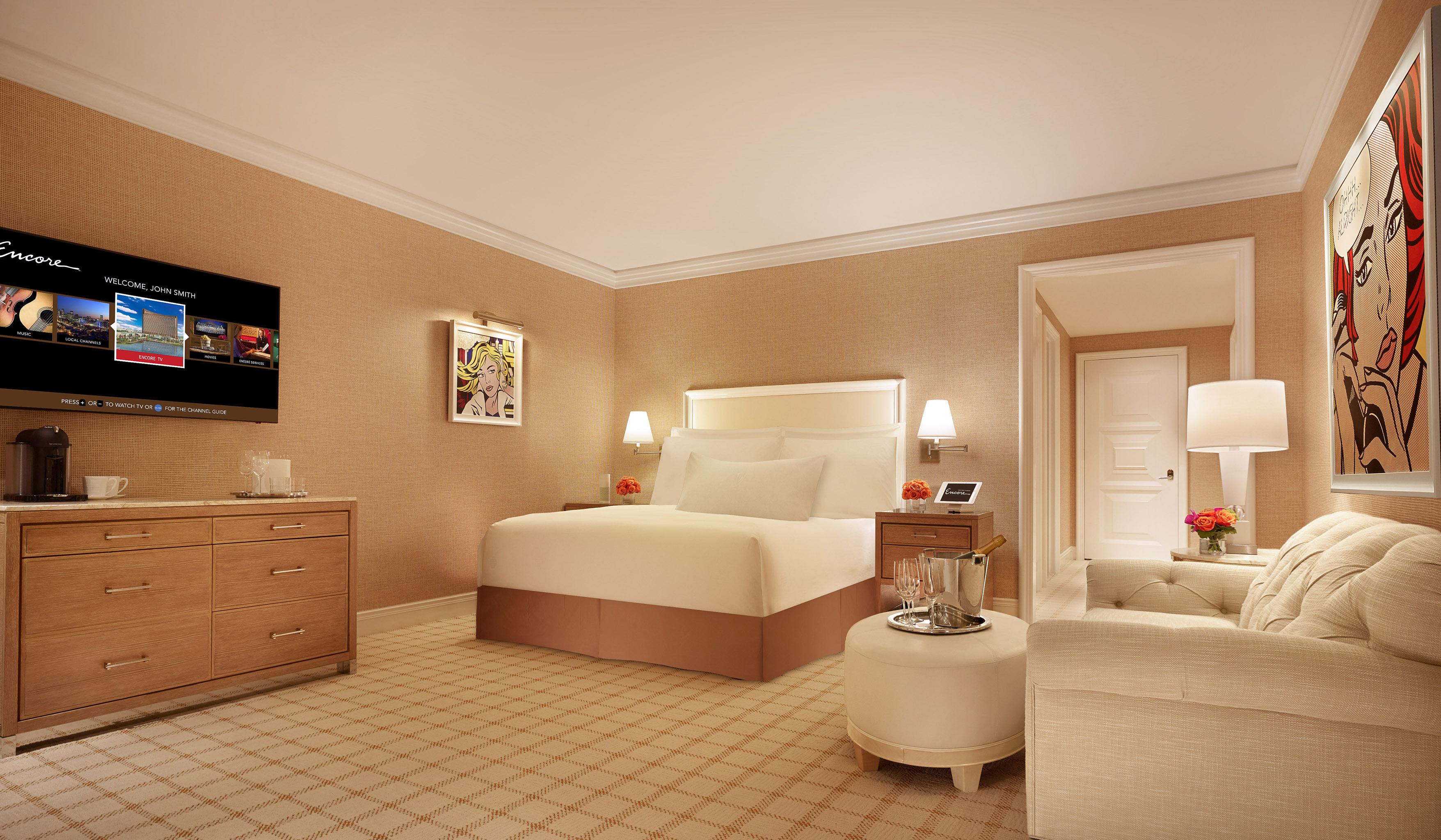 Encore Boston Harbor Everett Exterior foto A guest room at The St. Regis